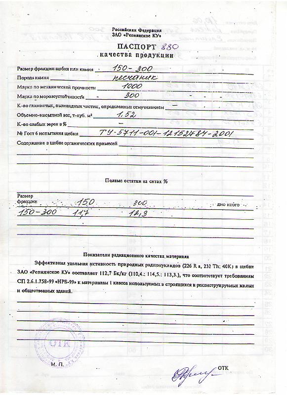Паспорт-качества фр.150-300.